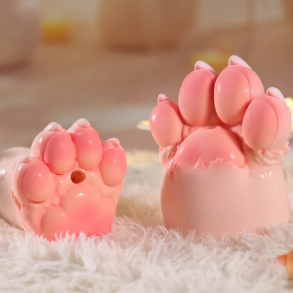 two styles of furry hentai masturbator - animal paw and foot